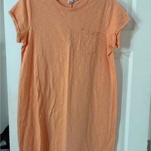GAP Peach Short Sleeve Pocket Tshirt Dress